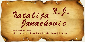 Natalija Janaćković vizit kartica